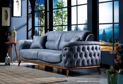 Elegant Modern Leather Sofa Set