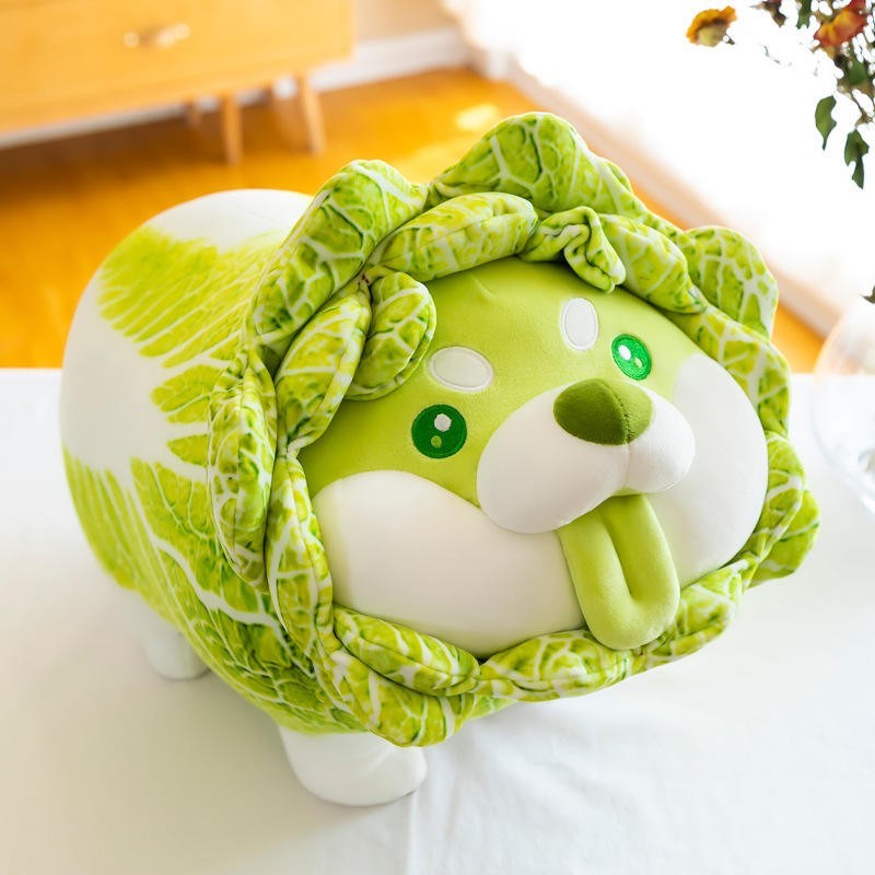 IN STOCK Hot soft kawaii cute plushie peluche animal doll vegetable cabbage dog 3 inch stuffed plush toy for claw machine